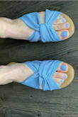I had to get a 1/2 size up because they were a little tighter than the first pair I bought in a different color. - Faye P.