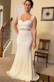 I bought 6 dresses online and this one stole my heart. As a former gymnast I have broad shoulders and this dress fit perfectly. The material at the hips is also stretchy vs other that wouldn't let you move. The material looks like boutique quality and I love it. Can't wait for my wedding day! - Cathy C.