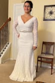 Lovely dress and was great quality. Lace was beautiful and looked like it was from a boutique. I have broad shoulders so it was not a fit on the top section, but I highly recommend it! - Cathy C.