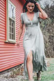 I recently wore this dress to a bridal shower. It was the perfect fit and the material was the perfect weight for the partly cloudy 60 degree day. I paired it with tan booties (also from Lulus), and layered necklaces. I received multiple compliments on the fit of the dress. Absolutely a dress I will wear again and dress down with some flat sandals or dress up with some pumps! - Kayla P.