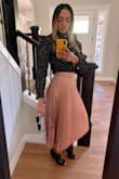Such a cute shirt, can wear with jeans or dress up with skirt and heels - Evelyn B.