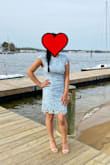 This dress was perfect for an outdoor wedding reception! I normally opt for dark colors, but fell absolutely in love with this ice blue dress! The bottom lacing is very delicate and did slightly break when I first tried it on. I sewed it back together before the event and it held up for the night! Just not a lot of room for movement if you're sitting or you have a wide stride. Be careful when trying on and adjusting! - Gabrielle D.