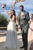 This dress was absolutely perfect for our outdoor backyard wedding. I wanted something with a little bling/sparkle but still wanted something that was going to fit the style/theme of our romantic backyard wedding. It was also light enough for a warm evening in Arizona. The quality was great!!! I ended up adding in a little more cushion in the breast area but otherwise fit perfect. It was comfortable and worked great to dance in! - Vada L.