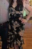 Absolutely love this dress! Great to wear on its own or paired with a jean jacket. I got a size medium, and it fit well, but I have a broad back and a bubble butt so it was a little form fitting in those areas, but still comfortable enough to dance around in! - Mallory G.