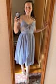 This is a great midi dress for the summer! The bow is a little wonky on the front sometimes but I still love it! - JAMIE R.