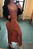 I am in between sizes and could've maybe gone with a medium but stick with the small I ordered. The straps don't stay very well and I might shorten them so I don't have to rely on the tiny clasp that doesn't hold them tight very well. Other than that no complaints, great date night dress - Caprice L.
