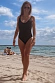 I felt so "Baywatch" and sexy in this one piece. The back has adjustable straps to help you with your comfortable size. - Francesca R.