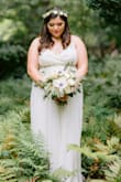 This dress was the perfect style. After some slight alterations to make it fit me perfectly. It was the perfect dress for my small wedding! - Valerie E.