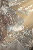 It's doesn't come off as see through but it fully is. Be prepared to need something under it. The color is gorgeous, it's a mix of nude, gold and silver, love it! This top is pretty different than what you could find walking in a store so I love it! - Megan M.