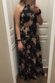 This is a very pretty dress, I loved the color and style but it was a little too loose for me and had gaping around the bust/underarms so I returned it. I absolutely love how long Lulus dresses are, it's hard to find dresses that aren't too short when you're taller. I'm 5'7" and this hit the floor perfectly. - Charlene H.