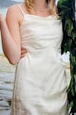 It wasn't until we steamed the dress and tried it on the morning of my wedding that I got to see how perfect it fit. It was such a lovely dress to wear for my wedding, I cannot tell you how grateful I am to have been able to wear it for our big day. I give all the Glory to God. I had been praying to Jesus for a Dress I'd be able to afford and was conservative but yet still flattering and beautiful, and I found this gem without trying a month before my wedding date. It was suppose to ship the day before my big day, and came a day earlier than its plan arrival date!!! It's silky soft, wore a strapless bra underneath it and didn't have to worry about cleavage showing once, or wind blowing up my dress if a gust of wind came through. It was also a dress that you could breathe in, felt elegant, not cheap, special and flattering to the curves of a woman's silhouette. Truly the perfect dress. Thank you Lulu for being part of our special day. 
Xoxo
Mrs.Cash - Natacha P.