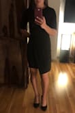 I loved this dress, looks very elegant and the fabric is very comfortable. I returned it just because I decided to have a white dress instead of a black one for my graduation. - Erika F.