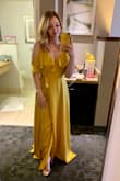 I probably could have got an xs and been fine because it's super adjustable. It was a little long for me but I made it work. I got sooooo many complements & absolutely loved wearing this dress! - Misty P.