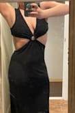 Lulus continues to not disappoint. I took a chance on this dress with buying it without having any reviews yet. I could of gotten a size smaller but it still works. I love how comfortable it is, and the length isn't so long where I'm tripping over it when i try to walk. Would recommend for sure - Kaitlyn O.