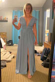 Bought this dress for a wedding this summer and it's perfect. It fits amazing. I'll need to get the length hemmed but better too long than too short ;) - Mandi N.