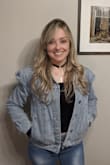 Good quality denim, nice medium blue shade, a bit on the loose side especially the sleeves but that helps if wearing on top of other layers. Very stylish with the shoulder detail. Love it!!! - Tatiana L.