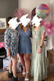 This dress is the perfect length. The fabric is soft and flowy. I love the sleeves and neckline. It would be great for brunch or a picnic. It was slightly loose but I think it still looked nice! - Dominique N.