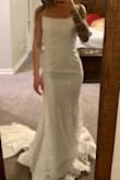 Amazing dress all around. True to size, amazing quality, and comes in a great dress bag. Will have to get it hemmed because I'm pretty short, and planning to be barefoot for our wedding. We are eloping, I didn't want to spend a lot, and this is actually the 3rd dress I bought. First two were from another seller, and I hated them so bad, and they were actually more expensive and far less quality. Found this website on a bridal page and wanted to try it out. Free shipping and arrived super quick! 100% will buy here again. I am a very small person so most places I buy from do not have anything my size, but this dress is almost wedding day ready! It is also very comfortable. Most wedding dresses I've tried on are very uncomfortable and I can't stand it! Love, love, love, this dress. - Alexandria P.