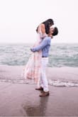 Wore this as part of an engagement shoot back in 2018. It's long on me because I'm pretty short, but I wore them with high wedges and it did the job enough for a photo shoot. I would hem otherwise if worn for an event.
The back is so pretty in photos! - Anh D.
