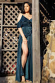 This dress was perfect! The fabric is silky, the color is so pretty, and the fit was exactly what I was looking for. I always struggle because I'm a triple D and I cannot find a dress that fits my chest and my waist but, this style is perfection. - Roxana E.