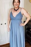 I ended up returning this dress because I could not zip it up and breathe. The bust was too big for me being a C cup, would have needed altering at top, and bottom was too long for my 5ft 4 frame. Beautiful dress though! - Jill F.