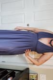 I ended up returning this one, too large in bust area for me without major alterations. Beautiful color and fun flowy bottom! - Jill F.