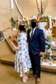 I wore this dress for my son's baptism! It fit great! I wouldn't have changed a thing! It came pretty wrinkled and I hung it right when I received it in hopes of it unwrinkling but ended up needing a good ironing before wearing. No big deal! It's a beautiful dress! - Megan C.