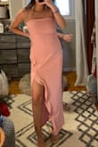 this dress is absolutely stunning! It makes me feel so pretty and hugs all the right places! I'm not very shapey but this made my body look good. Definitely would buy again! - Alexis