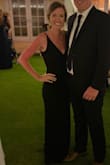 I got this dress for a formal wedding. It does fit very snug (I probably should have gotten the small) however, it was very flattering on and even though it was snug it didn't show lines or anything like that! - Alyssa P.
