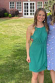 Wore this dress to a wedding this past weekend and I received so many compliments! The color is different so it stands out but is not flashy, which I like. The fit is flattering but conservative still. Easy to dance in also. The only size discrepancy is the bust was a tiny bit big on me around the armpit area, but I had on a nude color strapless bra and it was fine. - Karleigh R.