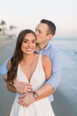 I chose this as my 2nd dress for my engagement photos session. I loved picking a white dress that was a little less formal than my first dress, but I absolutely fell in love with the plunging neck!! I was sold on this!! the back is also very unique. I wore a slip underneath since it was just slightly see-thru without one - I didn't want to worry about it showing up in the photos and you can't even tell I'm wearing one. It does have a lining but I needed an extra layer just to be safe. - Cicely A.