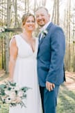 This dress was perfect for my backyard wedding! This was a second marriage late in life and I was torn on what was appropriate to wear. The dress was beautiful, elegant, and simple. Everyone loved it. It was the perfect choice. I had to hem the length and take up the shoulders a little. Also, it was cut very low on the sides - we used the bottom we cut off to patch that! Loved the price! Would get it again in a different color for another event!!!!! - Cindy H.