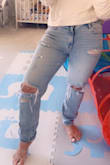 It's perfect. The best jeans I have had. It fits perfectly and feel very soft. It's so comfortable to move around in. I am 5.1 and 142lb and this size 27 fits me perfectly and the length on these jeans are perfect too. Over all very impressed. - Mash H.