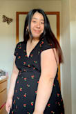 The dress is super cute and turned out pretty well on me. I was worried about my fit in the chest area because I generally struggle there. I actually really liked how this looked! :) - Cassandra D.