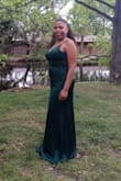 The material is very nice it enhanced my figure. It looks a lot better in person than in pictures. Love the color and got so many compliments. - Dalia S.