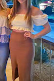 The sleeves are a little puffier than I would like them but I just tucked them in a little and it was perfect. I am normally a S/M and the small was perfect for me. I've worn this out one time and got a lot of compliments. 10/10 recommend. - Samantha S.