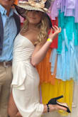 This dress is excellent quality and looks absolutely gorgeous on. It was perfect for a Kentucky Derby! - Cassandra C.