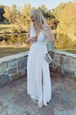 Wore this dress for my rehearsal dinner.  It was perfect. I wish the top was 
 tighter fitting, but no other complaints. - Katie R.