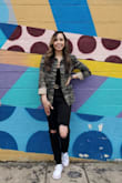 Great, staple jacket! Runs slightly large, but it's 100% cotton so I figure once I wash it there will be some shrinkage. Lightweight and perfect for spring/fall. - Nichelle L.