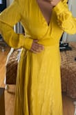 The color is insanely bright! Not as pictured. Like the color of Bells dress from Beauty in the Beast. It's also shiny like tent material. Just a warning. Super disappointed. Will be returning. - Alysia M.