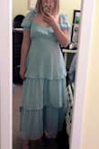 I'm short/petite and I don't have much of a waist, so I wasn't sure how this cut would look on me, but it's super feminine and flattering! It definitely is longer on me, but the size Small fits my waist and bust perfectly, so I went with that. The fabric is high quality and the lining is really nice. I can't wait to wear it to my cousin's wedding! - Anna J.