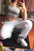 I'm so glad I got this ribbed tank. I got three different colors because they're so comfy, cute & fit perfect! I wear them for when doing yoga or low-impact exercises. It's also good for that time of the month when you just don't feel like wearing a bra! Lol - Samantha