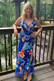 I LOVE LOVE LOVE this dress!!! It's so cute, flattering, and comfortable! I thought the length was perfect, whether I'm pairing this with heels or sandals. I've worn this so many times. It also doesn't wrinkle, and it has two layers. I also love the colors! Perfect dress for the summer. Highly recommend! - Kristin V.