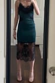 Because this is a slip dress and meant to be a bit on the looser side, I sized down to an XS for a more fitted look and was not disappointed (though I recommend sticking with your usual size if you're larger in the bust area). Great quality and nicely constructed. - Shea W.