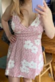 I ordered a size M and it fit everywhere but the dress was too short for me so I ended up returning it. I also didn't love the material. I thought it would be silkier but it was more of a rougher fabric. - Anna V.