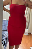 This dress is amazing! I'm usually self conscious about bodycon dresses showing everything and this one hugs your body so nicely! Shows all the curves without suffocating you lol. It's great quality too, super thick and very sexy! I love it and I can't wait to wear it!! - Mayte M.