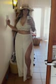 Another versatile piece! I love how it fits. I've worn it with a short dressier skirt for dinner and as a beach cover up. Both have looked amazing. The only thing I would want to improve is the ribcage sizing. I'm a natural 34DDD and although it gave me great coverage and I didn't need to wear a bra when I wore it as a bikini cover up, the M/L is loose around the ribs so I did have to use nude boob take to help hold them in place when I wore it regularly. - Shanna S.