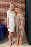 Got this dress for my bridal shower and thought it looked very nice! The fabric is thick enough where you don't have to worry about the white being see through and it fit true to size. - Taylor P.