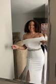 This dress is nicely made, great material, stretches a little, the length is perfect. I bought a my normal size, which is a medium, and I feel like I still have so much room and able to move comfortably. If you want skin fit tight, size down, I probably could have - Amber U.