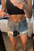 I bought these shorts in a size 26 because that's roughly the size I'd need according to the size chart. However, the waist was incredibly too big for my body (gapping all around), but the thigh area fit comfortably so I decided to keep them and get the waist tailored. They now fit great, but only after an additional $20 at the tailor. In conclusion, I'd say these shorts are really cute but not made for people with curves. If they fit my thighs and butt, they don't fit my waist and I imagine if I ordered a smaller size they'd fit my waist but not my butt and thighs! - Julie T.